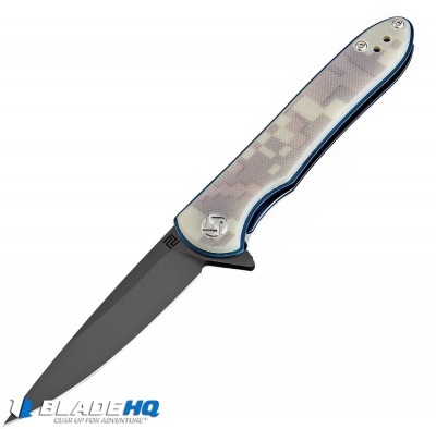 Artisan Cutlery Shark Liner Lock Knife Digital Camo G-10 (4" Black) 1707P-BCG